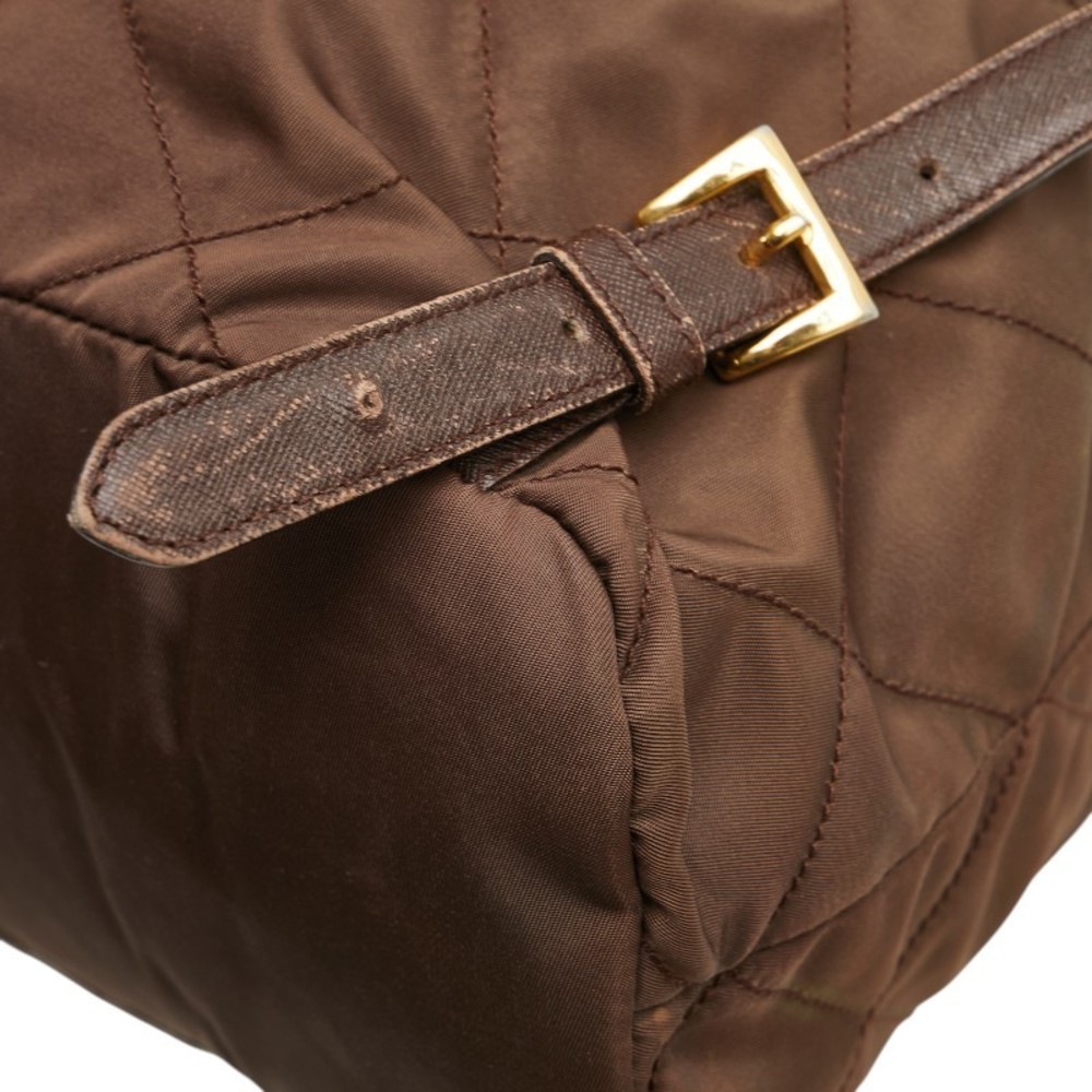 Prada Triangle Logo Backpack Brown - image 7